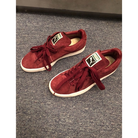puma suede wine red